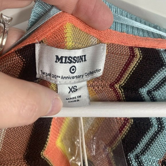 Missoni For Target Cardigan Sweater Chevron Striped Button Front Women’s Size XS - Picture 4 of 9